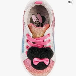 Disney Girls Junior Minnie Mouse Rainbow Glitter Shoes (Toddler/Little kid)